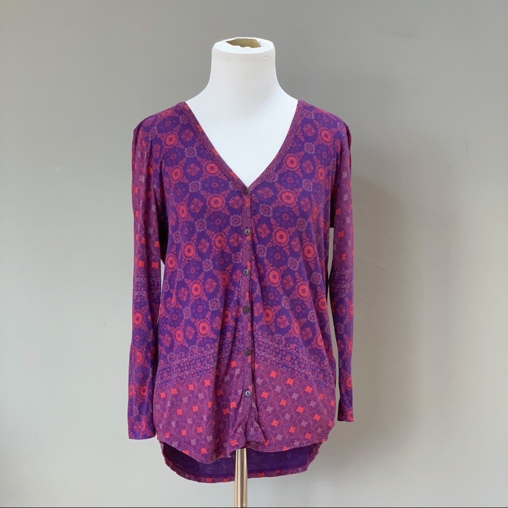 Lucky Brand Modal Blend Button Down Shirt, S.
